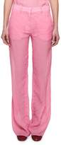 Thumbnail for your product : Victoria Beckham Wide-Leg Crushed Sheer Muslin Half-Lined Pants