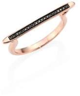 Thumbnail for your product : Monica Vinader Steller Skinny Black Diamond Stacking Ring