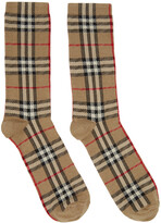 Thumbnail for your product : Burberry Beige Vintage Check Socks