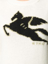 Thumbnail for your product : Etro Long Sleeved Ribbed-Knit Logo Jumper