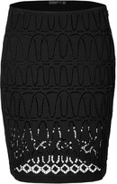 Thumbnail for your product : Donna Karan New York Skirt with Crochet Overlay