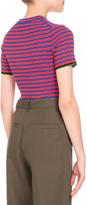 Thumbnail for your product : Proenza Schouler Striped Crewneck Cropped Tee