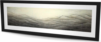 Lark Manor Desaturated Waves - Framed Matted Print for Bedroom Decor