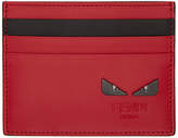 Thumbnail for your product : Fendi Red and Black Bag Bugs Card Holder