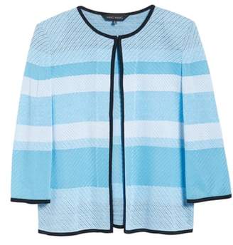 Ming Wang Three-Quarter Sleeve Bluebonnet Jacket
