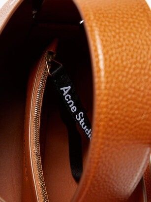 Acne Studios Mushroom-print Grained-leather Cross-body Bag - Tan Multi