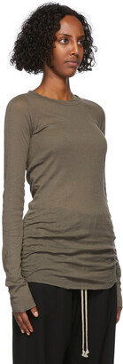 Rick Owens Grey Mini Rib Long Sleeve T-Shirt