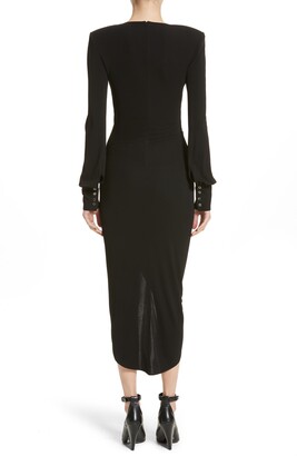 Michael Kors Long Sleeve Jersey Body-Con Midi Dress