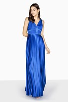 Thumbnail for your product : Little Mistress Emilia Panel Top Maxi Dress With Pleated Skirt