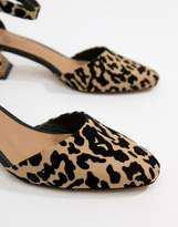 Thumbnail for your product : ASOS Design DESIGN Smokey mid heels in leopard