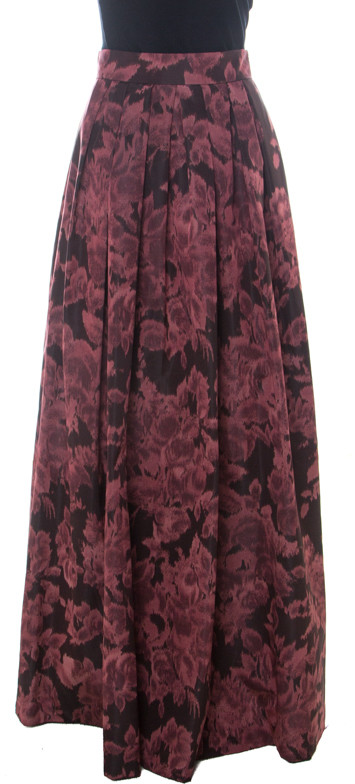 maroon maxi skirt