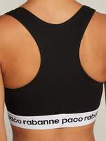 Thumbnail for your product : Paco Rabanne Logo Jacquard Sports Bra - Womens - Black