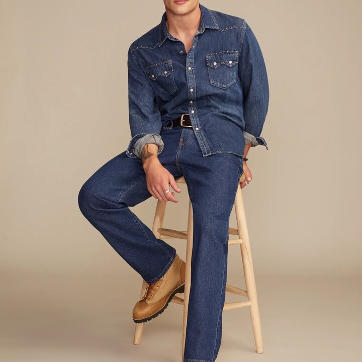 Lucky Brand Cole Hauser 363 Vintage Straight - Men's Pants Denim Straight Leg Jeans in Ironclad