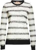 Thumbnail for your product : N°21 N21 Lace Front Sheer Stripe Sweater