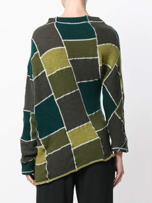 Marni asymmetric patchwork sweater