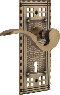 Nostalgic Warehouse Craftsman Plate Double Dummy with Decorative Keyhole and Manor Lever