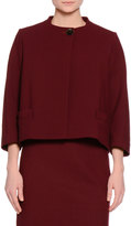 Thumbnail for your product : Piazza Sempione Short One-Button Jacket, Burgundy