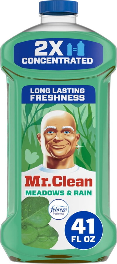 MR. CLEAN 2X Concentrated Multi Surface, All Purpose Cleaner, Febreze Meadows & Rain Scent, 41 fl oz