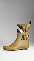 Thumbnail for your product : Burberry Check Detail Belted Rain Boots