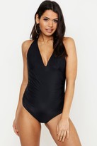 Thumbnail for your product : boohoo Maternity Bump Control Halterneck Swimsuit