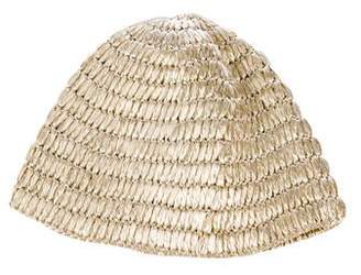 Dolce & Gabbana Woven Metallic Hat w/ Tags gold Woven Metallic Hat w/ Tags