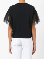 Thumbnail for your product : MSGM netted sleeve T-shirt