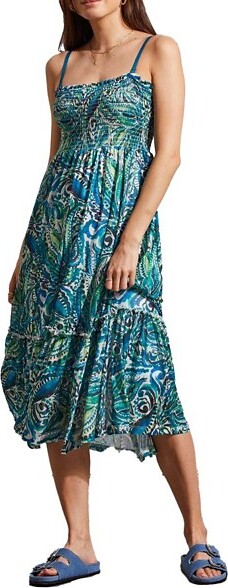 Women's Tribal Shirring Maxi Dress XSmall Oceanside