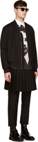 Thumbnail for your product : Alexander McQueen Black Wool Pleated Kilt