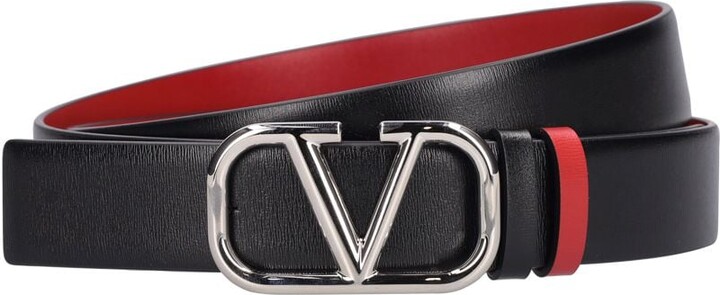 Valentino Garavani 30mm Vlogo reversible leather belt - ShopStyle