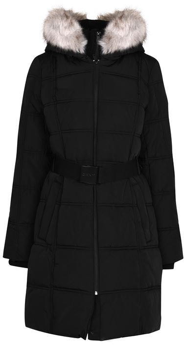 DKNY Belted Long Puffer Jacket - ShopStyle