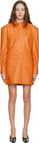 Thumbnail for your product : REMAIN Birger Christensen Orange Janen Leather Minidress