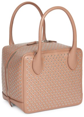 Alaia Small Elba Grommet Leather Box Bag