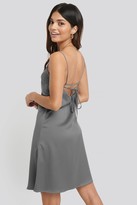 Thumbnail for your product : NA-KD Back Strap Detail Satin Dress