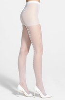 Thumbnail for your product : Betsey Johnson Heart Back Seam Sheer Tights