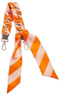 Fendi Strap You Whipstitched Ribbon Short Bag Strap - Womens - Orange Multi