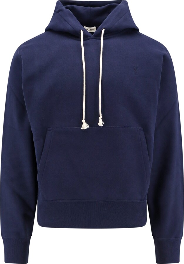 パーカー・フーディ Saint Laurent Midnight blu cotton sweatshirt Saint Laurent Midnight Blu Cotton Sweatshirt - ShopStyle