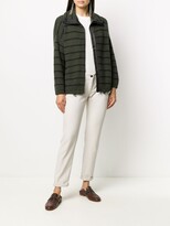 Thumbnail for your product : Brunello Cucinelli Striped Ribbed Knit Cardigan