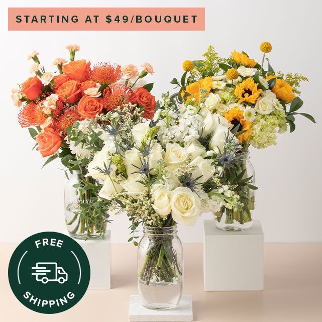 The Bouqs Co. Flower Bouquet Subscription Gift Trio