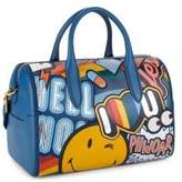 Thumbnail for your product : Anya Hindmarch Vere Giant Sticker Leather Barrel Top Handle Bag
