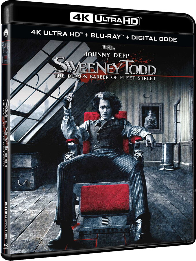 Paramount Home Video Sweeney Todd: The Demon Barber Of Fleet Street (4K Ultra HD + Blu-ray + Digital)