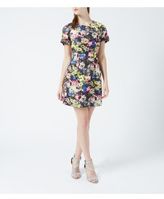 Thumbnail for your product : New Look Blue Crepe Floral Print T-Shirt Dress