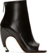 Thumbnail for your product : Givenchy Black Leather Horn Heel Open-Toe Boots