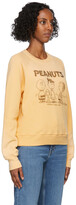 Thumbnail for your product : RE/DONE Yellow Peanuts Edition Raglan 'Peanuts Happiness' Sweatshirt