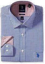Thumbnail for your product : U.S. Polo Assn. Men's Plaid Or Check Slim Fit Semi Spread Collar Dress Shirt