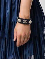 Thumbnail for your product : Chanel Pre Owned Pearl Embellished Logo Cuff