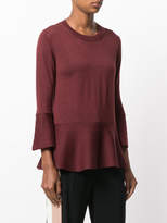 Thumbnail for your product : Roberto Collina flared hem knitted blouse
