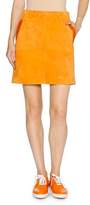 Thumbnail for your product : Tomas Maier Glazed Suede A-Line Mini Skirt, Tangerine