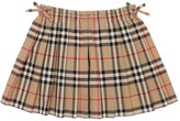 Thumbnail for your product : Burberry Pleated Check Cotton Skirt