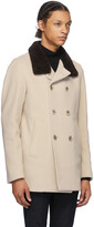 Thumbnail for your product : Herno Beige Herringbone Double Breasted Coat