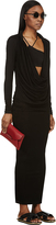 Thumbnail for your product : Givenchy Black Gathered Side Silk Blend Midi Skirt